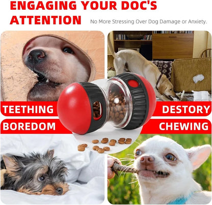 Dog Puzzle Toys - Treat Dispensing Mental Enrichment Ball for Busy Dogs, Slow Feeder to Stimulate Brain & Reduce Anxiety, Interactive Rolling Toy