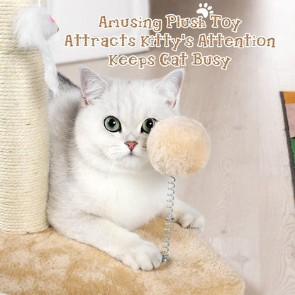 32" Tall Cat Scratching Posts for Indoor Cats, 3-In-1 Cat Scratching Post Wit...