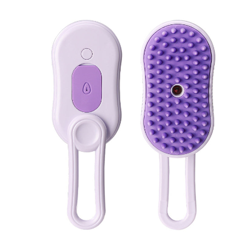 3-in-1 Electric Steam Brush for Cats and Dogs - Grooming, Massage, and Hair Removal Comb