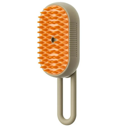 3-in-1 Electric Steam Brush for Cats and Dogs - Grooming, Massage, and Hair Removal Comb