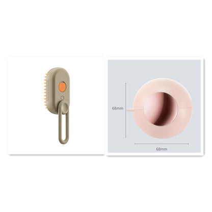 3-in-1 Electric Steam Brush for Cats and Dogs - Grooming, Massage, and Hair Removal Comb