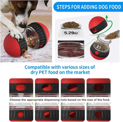 Dog Puzzle Toys - Treat Dispensing Mental Enrichment Ball for Busy Dogs, Slow Feeder to Stimulate Brain & Reduce Anxiety, Interactive Rolling Toy