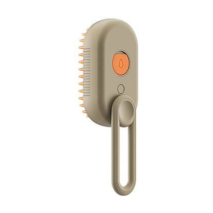3-in-1 Electric Steam Brush for Cats and Dogs - Grooming, Massage, and Hair Removal Comb